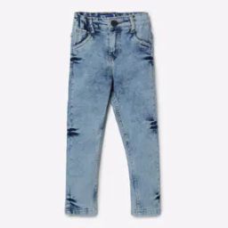 Boys Washed Jeans with Button Closure-image-22