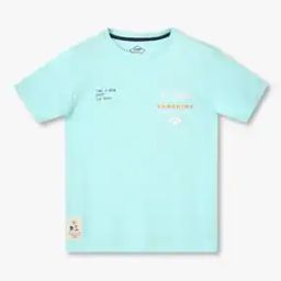 Boys Tropical Print Regular Fit Round-Neck T-Shirt-picture-17