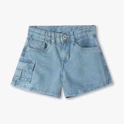 Denim shorts with cargo, lt. blue, 2-3y-image-10