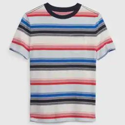 Boys Striped Slim Fit Round-Neck T-Shirt-image-58