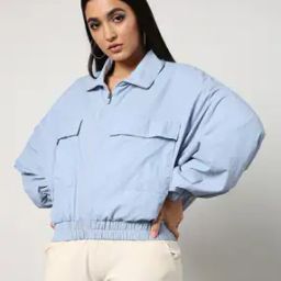 Women Zip-Front Jacket with Elasticated Waist-picture-51