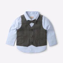 Checked Waistcoat with Shirt & Bow Tie-picture-16