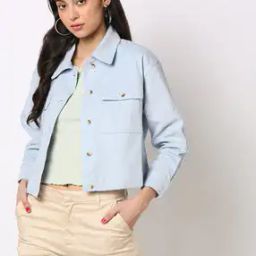 Corduroy Jacket with Flap Pockets-picture-47