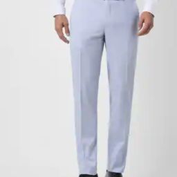 Men Checked Slim Fit Flat-Front Trousers-image-90