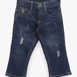Boys Lightly Washed Regular Fit Distressed Jeans-picture-10