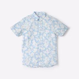 Cotton Linen Foliage Print Shirt-image-13