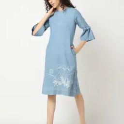 Printed A-line Dress-image-25
