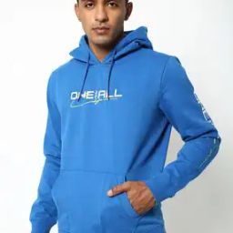 Typographic Print Hoodie with Kangaroo Pockets-image-73