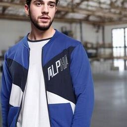 Men Colourblock Regular Fit Zip-Front Sweatshirt-image-2