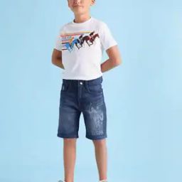Boys Lightly Washed Regular Fit Shorts-picture-12