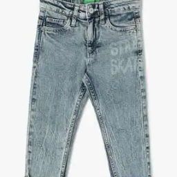 Boys Acid-Wash Straight Fit Jeans-image-27