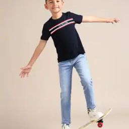 Boys Mid-Wash Regular Fit Jeans-image-45