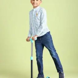 Boys Leaf Print Regular Fit Cotton Shirt-image-47