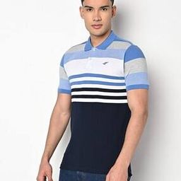 Slim Fit Polo T-Shirt with Placement Stripes-image-98