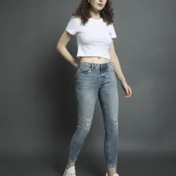 Women Heavy-Wash Distressed Slim Fit Jeans-image-63