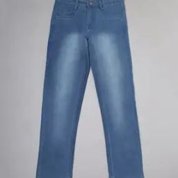 Girls Mid-Wash Straight Fit Jeans-image-27