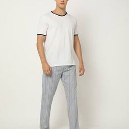 Men Striped Relaxed Fit Pyjamas-image-28