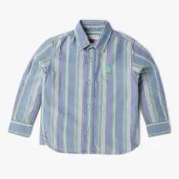 Boys Striped Regular Fit Cotton Shirt-image-58