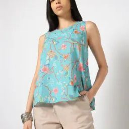 Women Floral Print Round-Neck Top-image-87
