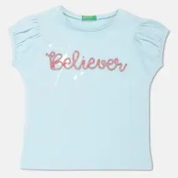 Round-Neck Top with Typographic Applique-image-10