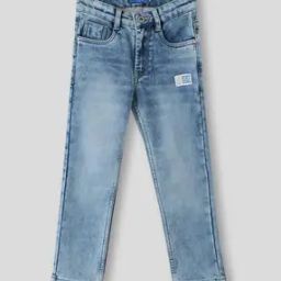 Boys Lightly Washed Regular Fit Jeans-image-4
