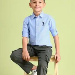 Boys Patterned Regular Fit Cotton Shirt-image-19