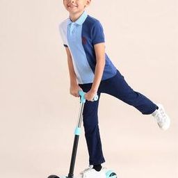 Boys Colourblock Regular Fit Polo T-Shirt-picture-13