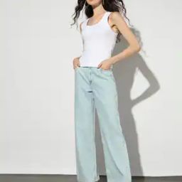 Diamond Embellished Wide-Leg Jeans-14