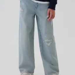Lightly Washed Baggy Fit Jeans-picture-19