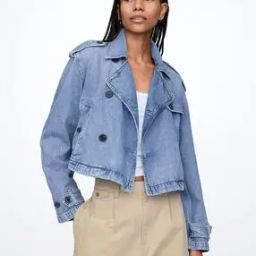 Women Washed Relaxed Fit Crop Denim Jacket-picture-26