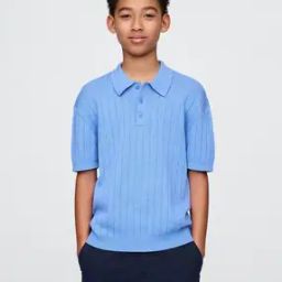 Solid Relaxed Fit Polo Neck Logo T-Shirt-picture-31