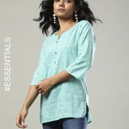 Women Floral Print Regular Fit Tunic-image-71