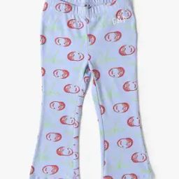 Abstract Print Bootcut Flared Knitted Leggings-1