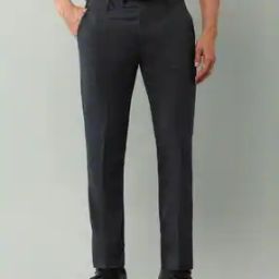 Men Slim Fit Flat-Front Trousers-image-29