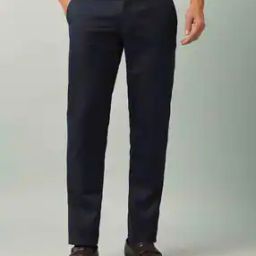 Men Checked Slim Fit Flat-Front Cotton Trousers-image-43