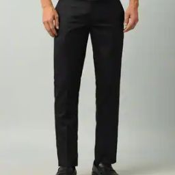 Men Checked Slim Fit Flat-Front Cotton Trousers-image-106