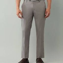 Men Slim Fit Flat-Front Trousers-image-54