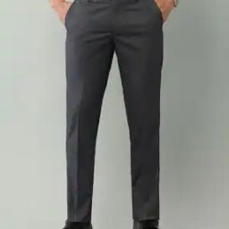 Men Slim Fit Flat-Front Trousers-image-13