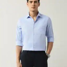 Men Striped Slim Fit Shirt with Patch Pocket-image-75
