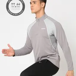 Zip-Front Regular Fit Troyer T-Shirt-image-99