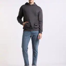 Regular Fit Hoodie with Kangaroo Pocket-image-25