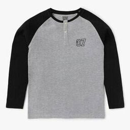 Henley T-Shirt with Raglan Sleeves-picture-42