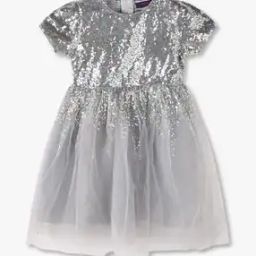 Girls Sequinned Fit & Flare Dress-image-24