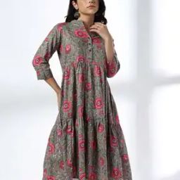 Women All-Over Print Tiered Dress-image-103