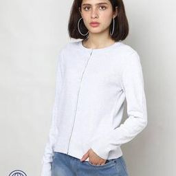 Cotton Crew-Neck Cardigan-42