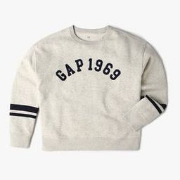 Boys Logo Print Relaxed Fit Crew-Neck Athletic Sweatshirt-image-82