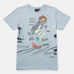 Graphic Print Round-Neck T-Shirt-image-83