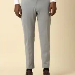 Men Slim Fit Flat-Front Trousers-image-94