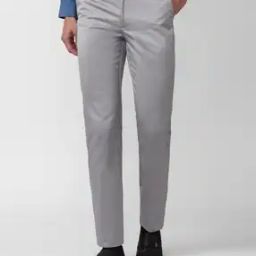 Men Slim Fit Flat-Front Trousers-image-62