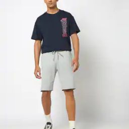 Men Regular Fit Knit Shorts-48